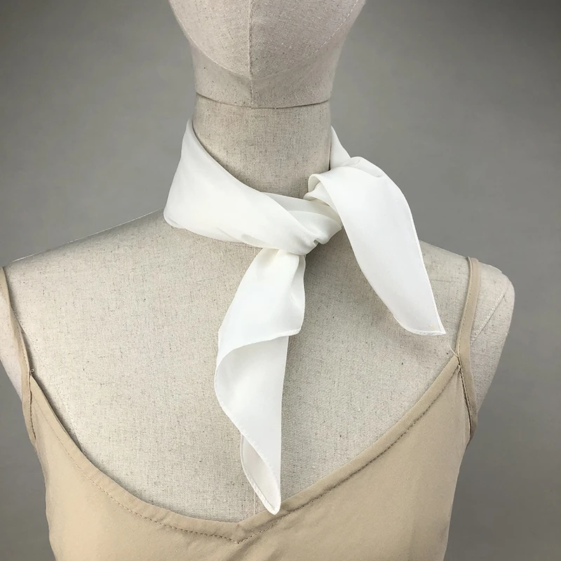 Silk Scarf Square - Novo lenço de seda feminino pescoço