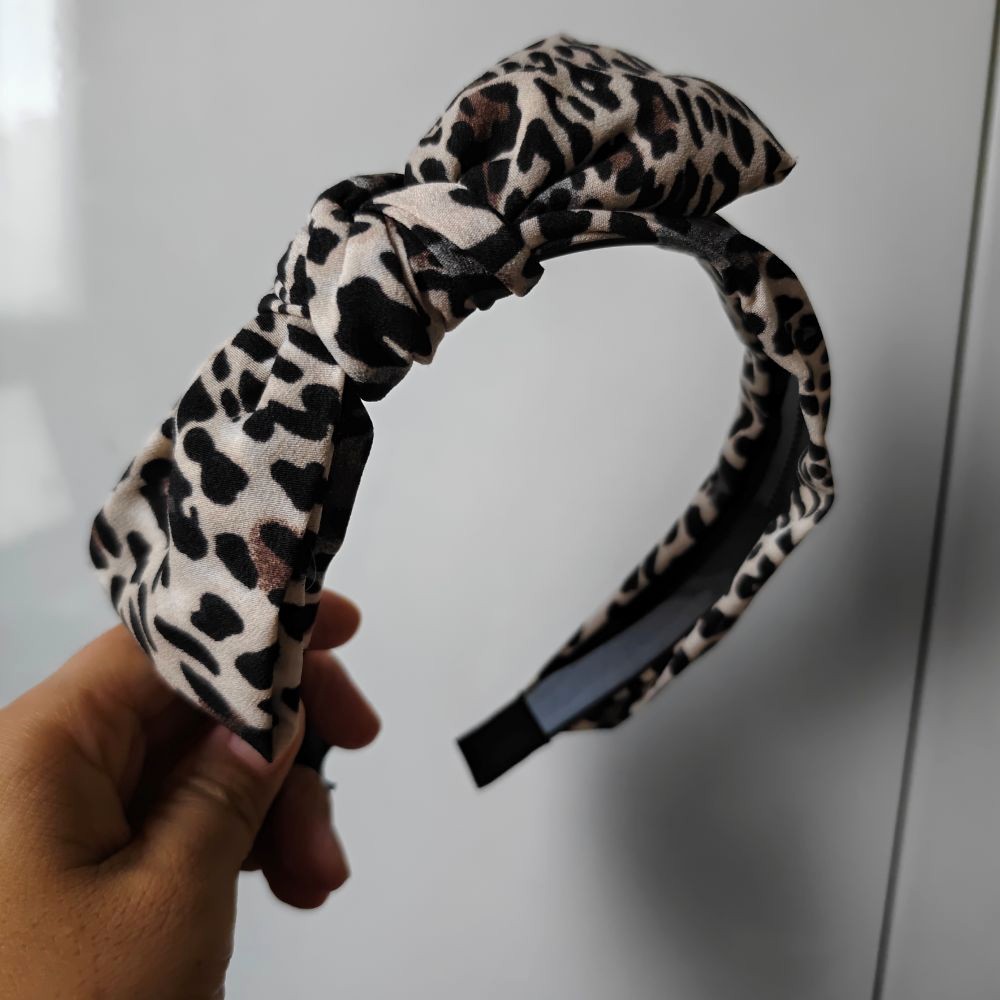 Women Accessories Sale - Tiara com estampa de leopardo e