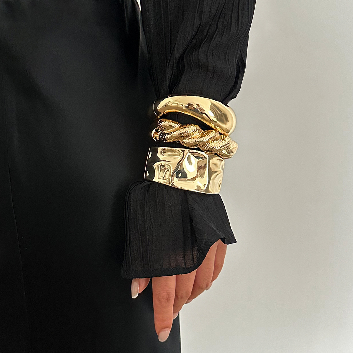Women'S Emo Accessories - Vintage cor de ouro hip hop