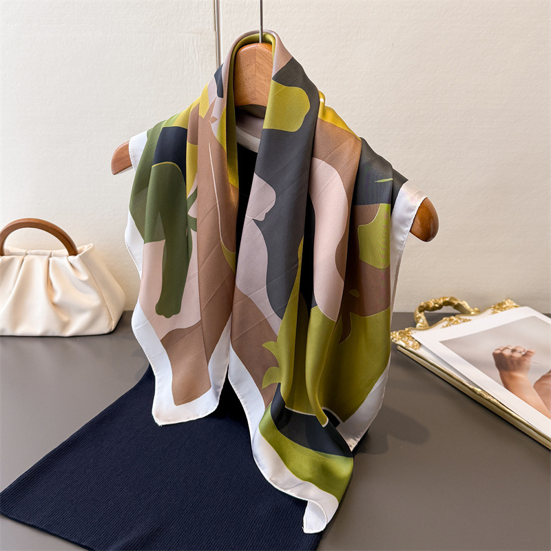 Silk Scarf Square - 2026 Novo Lenço Quadrado Feminino de