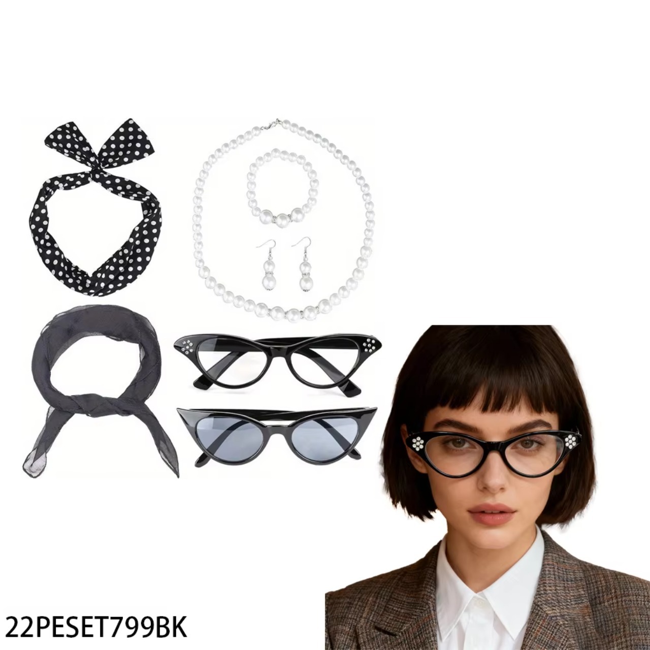 Women'S Accessories In The 1950S - Conjunto de Acessórios de Fantasia Feminina