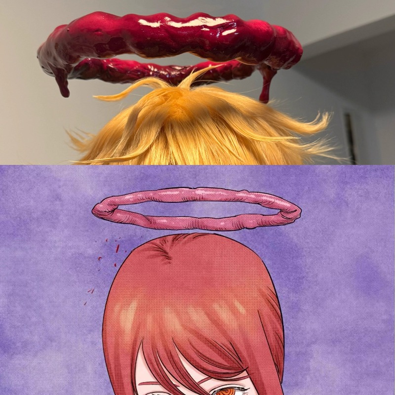 Anime makima cosplay motosserr - Women'S Red Accessories avaliação e preço