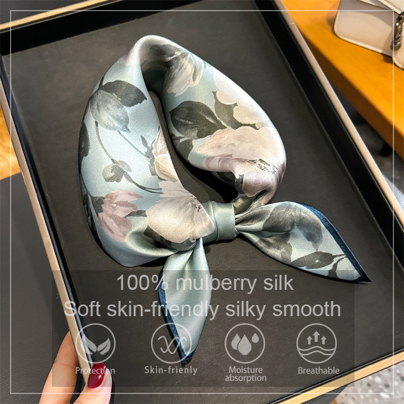 100% lenço de seda bandana fem - Silk Scarf Square avaliação e preço