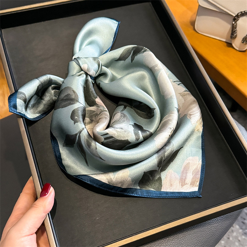 100% lenço de seda bandana fem - Silk Scarf Square avaliação e preço