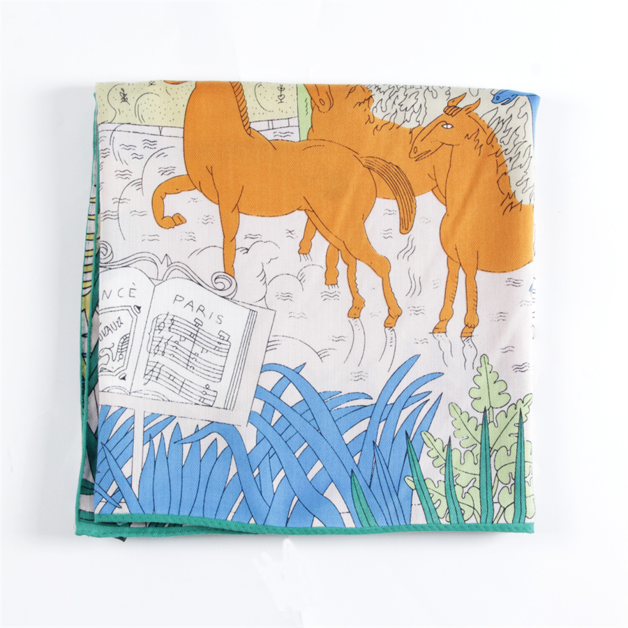 Lenço de Caxemira de Seda Pobi - Silk Scarf Square avaliação e preço
